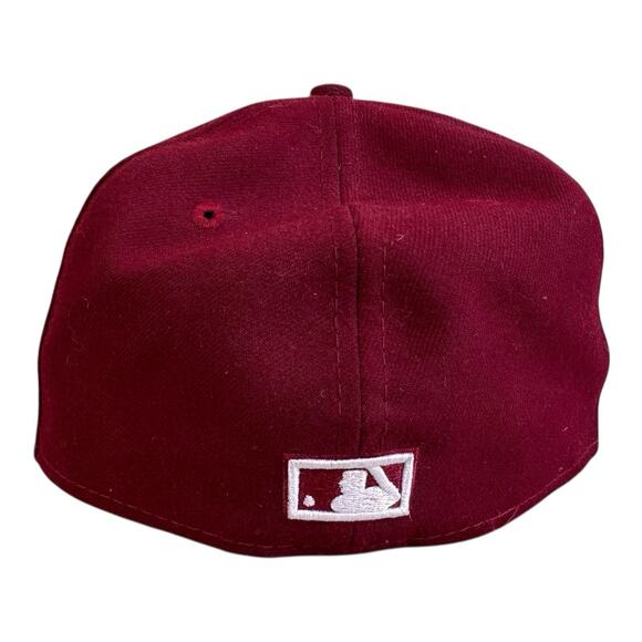 New Era 5950 Philadelphia Philles Old Logo Fitted Baseball Hat Cap 7 5/8 59fifty - Picture 6 of 10